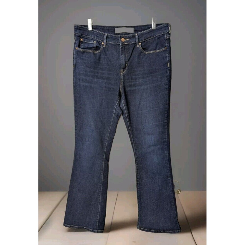 Levi Strauss Jeans Womens Size 14 Blue Boot Cut Stretch Mid Rise